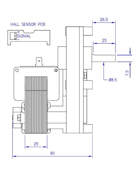 Motor Mellor T3 1,5 RPM