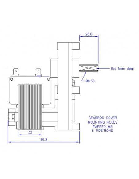 Motor Mellor T3 3 RPM