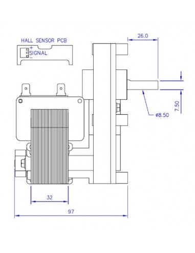 Motor Mellor T3 3 RPM