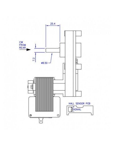 Motor Mellor T3 3 RPM