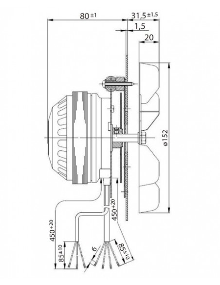 Extractor de humos EBM- R2E 150-AN91
